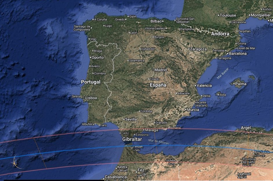 Gafas Eclipse Solar - Mapa Eclipse Solar Total España 2 Agosto 2027