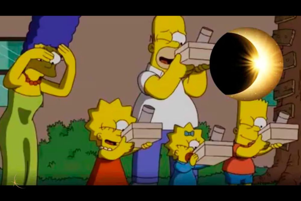 Gafas Eclipse Solar - Películas sobre eclipses - Los Simpsons