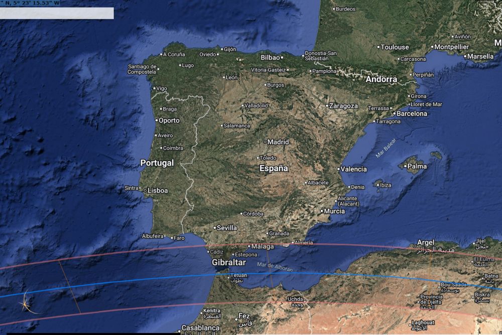 Gafas Eclipse Solar - Mapa Eclipse Solar Total España 2 Agosto 2027