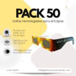 gafas para ver el eclipse solar pack 50