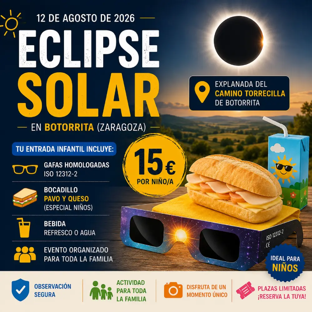 Entradas Eclipse Solar 2026 en Botorrita (Zaragoza) - Imagen 3